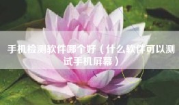 手机检测软件哪个好（什么软件可以测试手机屏幕）