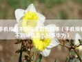 手机接收不到短信怎么回事（手机接收不到短信怎么回事华为）