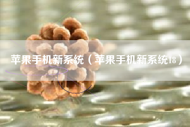 苹果手机新系统（苹果手机新系统18）